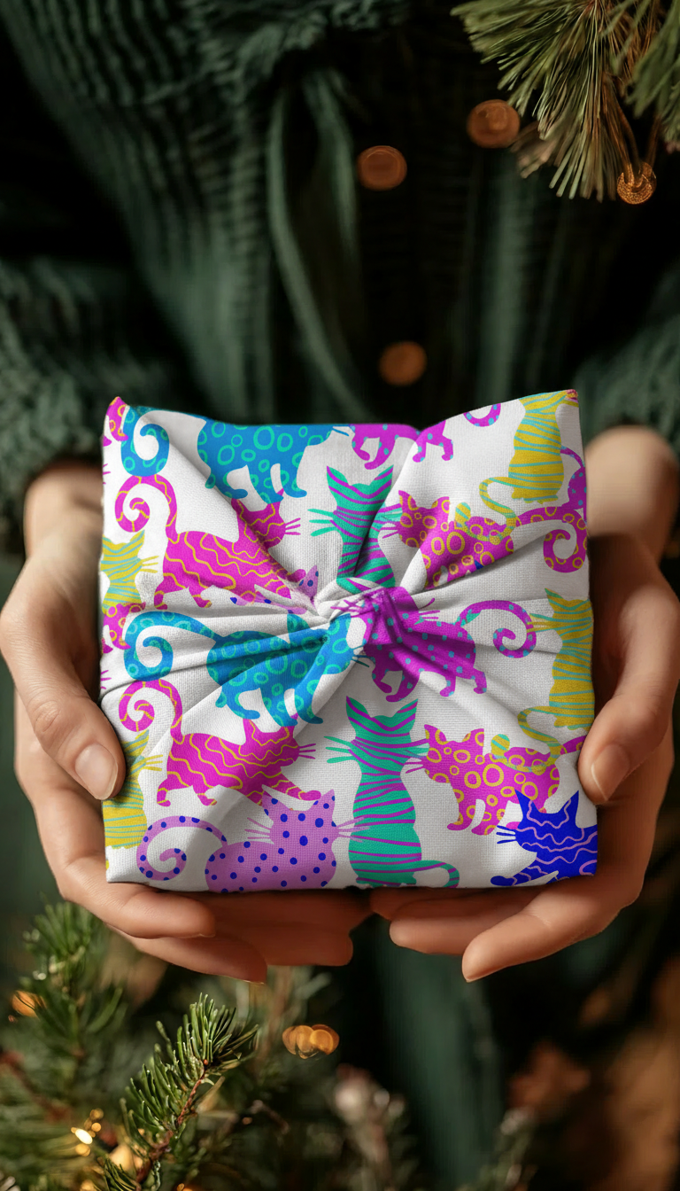 Pop Cat Chaos Furoshiki